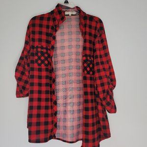 Eden and Olivia - XL - Red and Black Plaid Top